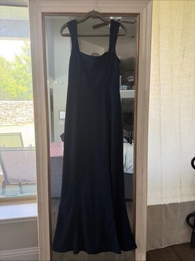 Show Me Your MuMu Navy Square-Neck Maxi Gown- Paris dress